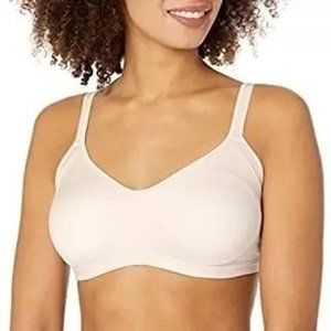 Simply Perfect by Warner's, Size XL, Underarm Smoothing Seamless Wireless Bra Wh